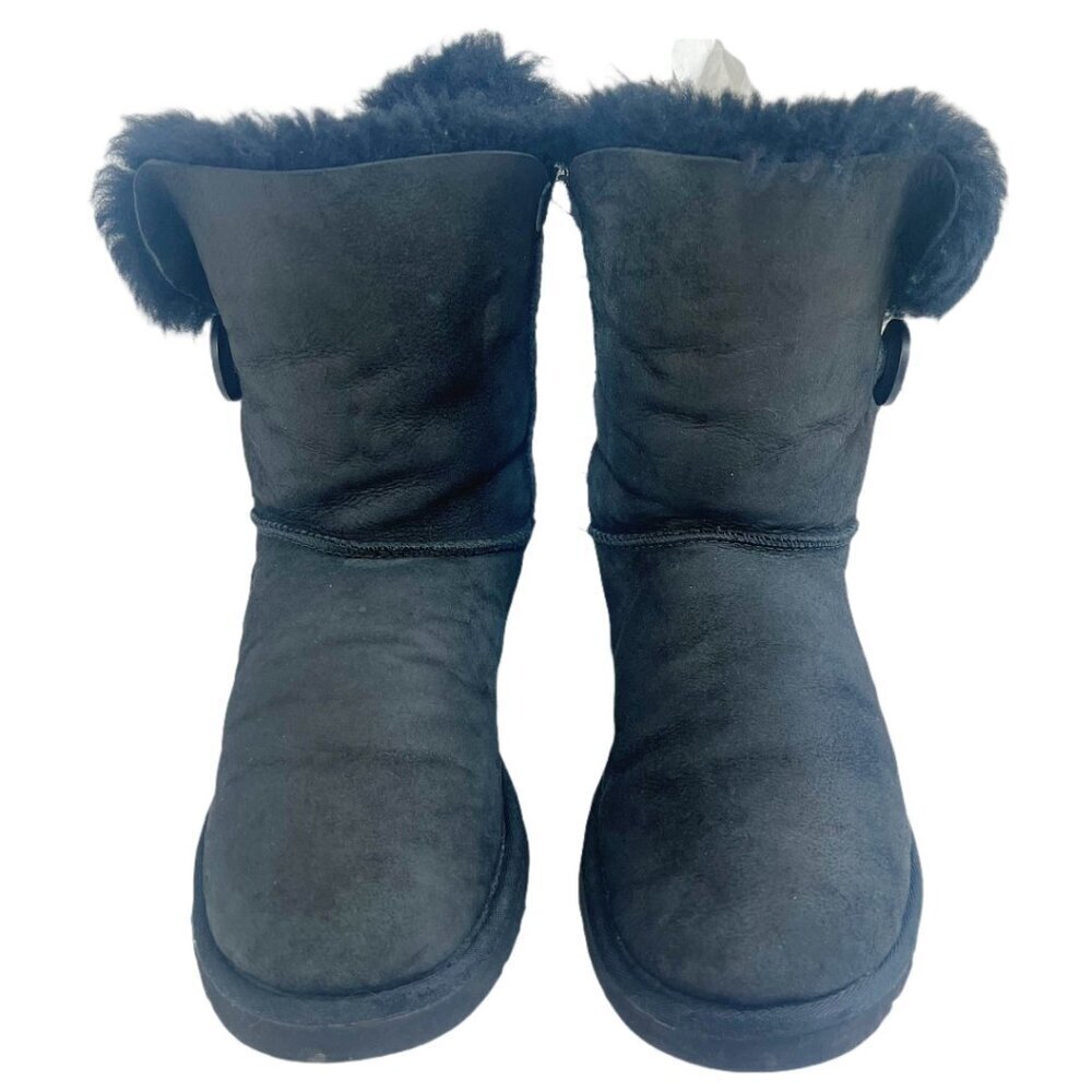UGG Australia Women's Bailey Button II Black Sheepskin Boot Bootie Size 7 - Picture 4 of 13